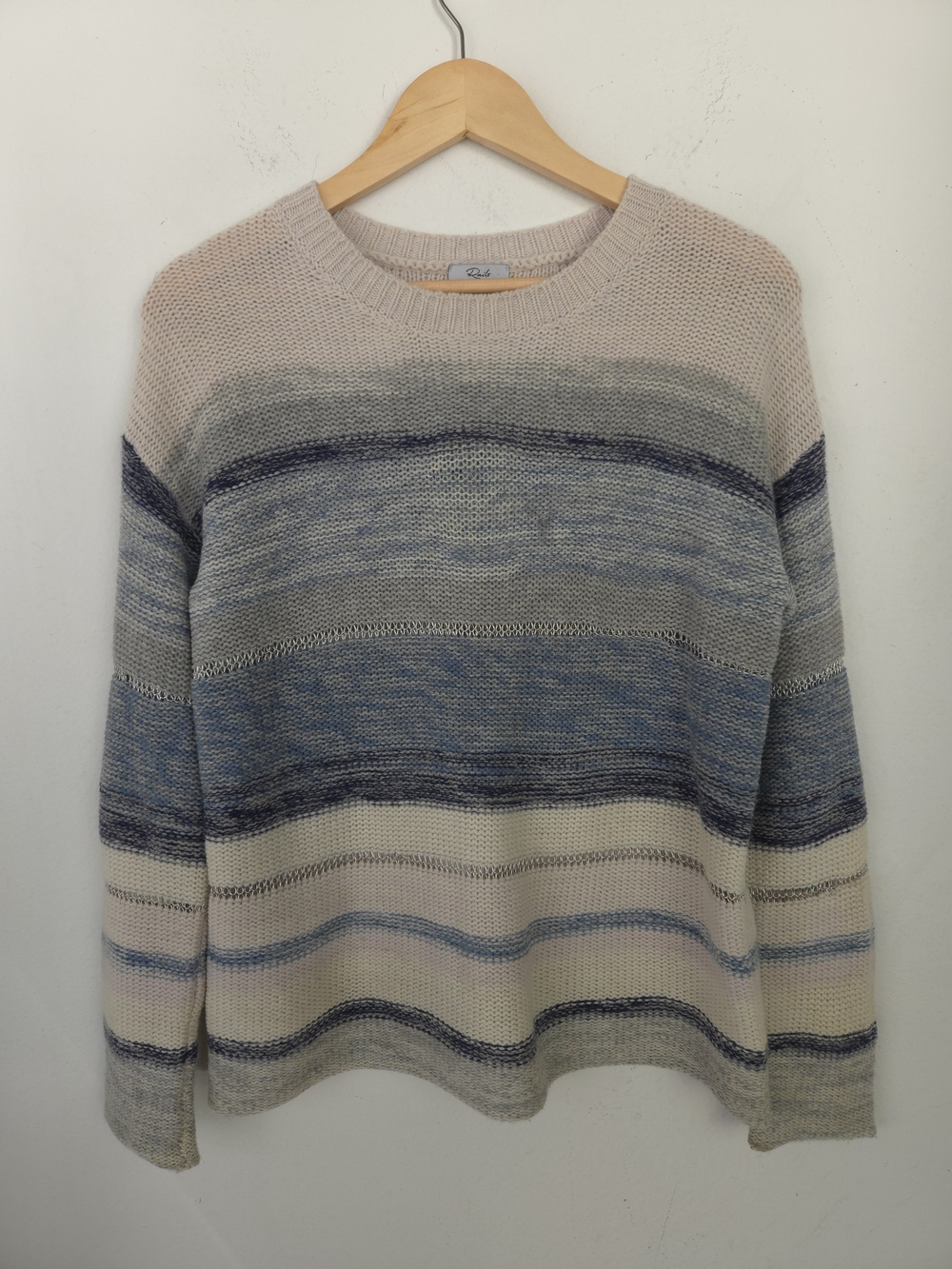 Rails Daphne Swiss Alps Wool Cashmere Ombre Striped Metallic Sweater Size Small